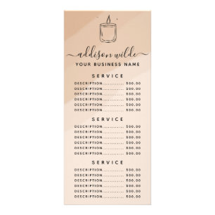 Boho Candle Business Rack Card Scan the QR code