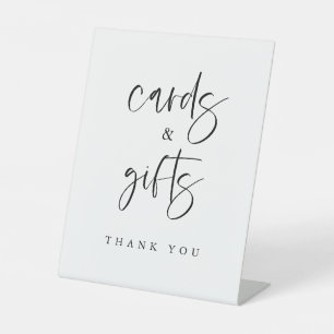 Boho Cards & Gifts Table Pedestal Wedding Sign