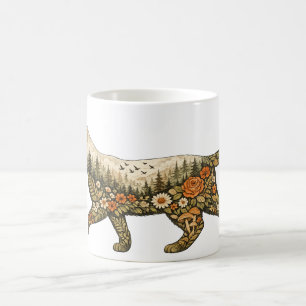 Boho Cat — Custom Name Floral Cat & Pants Gift For Coffee Mug