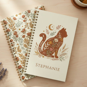Boho Cat Planner – Celestial Feline Gift