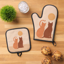 Boho Cats Sunset Desert