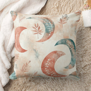 Boho Celestial Floral Moon Pattern (2) Cushion