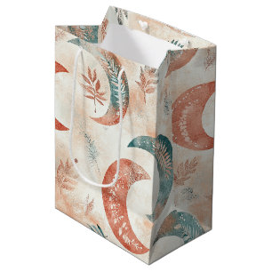 Boho Celestial Floral Moon Pattern (2) Medium Gift Bag