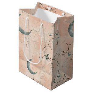 Boho Celestial Floral Moon Pattern (3) Medium Gift Bag