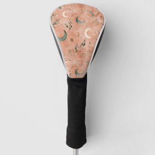 Boho Celestial Floral Moon Pattern (4) Golf Head Cover