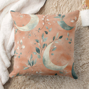 Boho Celestial Floral Moon Pattern (5) Cushion