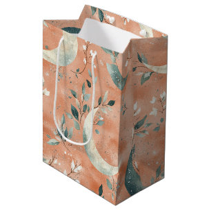 Boho Celestial Floral Moon Pattern (5) Medium Gift Bag