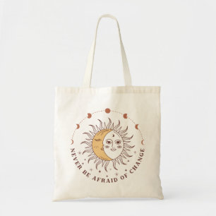 Boho Celestial Sun And Moon Tote Bag