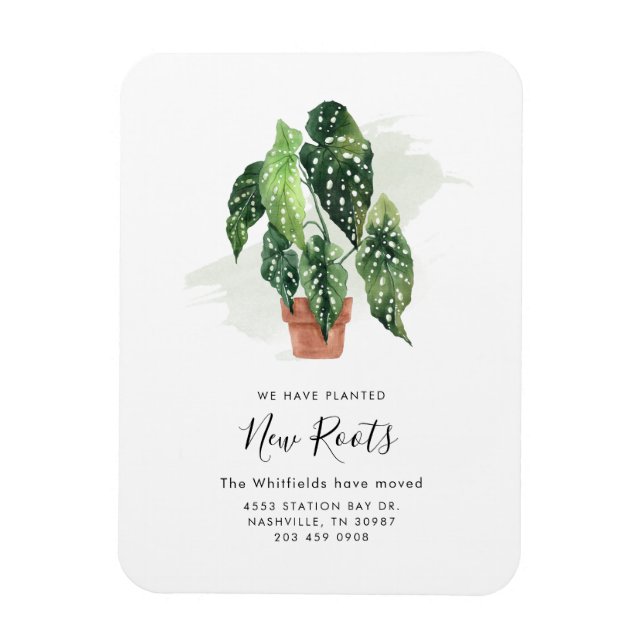 Boho Change of Address Modern Moving Announcement Magnet (Vertical)