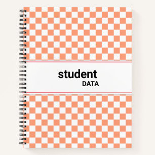 Boho Chequerboard Binder   Trendy Back to School  Notebook