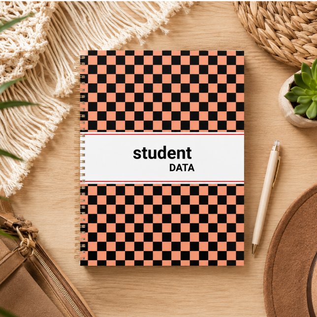 Boho Chequerboard Binder | Trendy Back to School  Planner (Boho Checkerboard Binder | Trendy Back to School Planner)