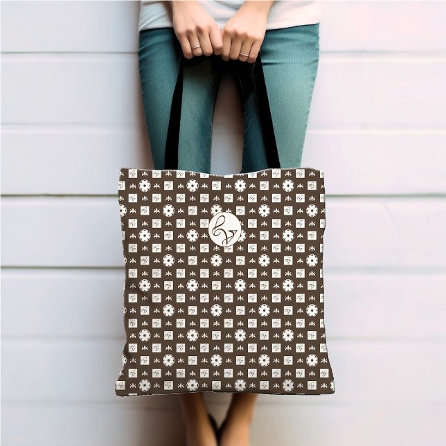 Boho Chequered Pattern  Tote Bag (Creator Uploaded)