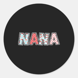 Boho Cherry Grandma Nana Halloween Costume Classic Round Sticker