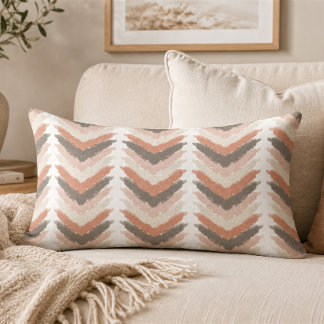 Boho Chevron Tote Bag Lumbar Cushion