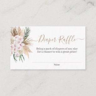 Boho Chic Baby Shower Diaper Raffle Enclosure Card