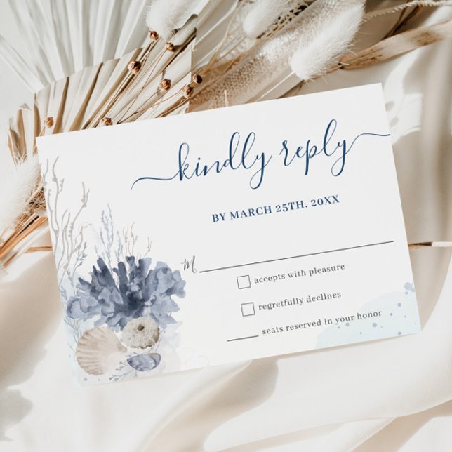 Boho chic Beach Destination Wedding RSVP Card (Creator Uploaded)