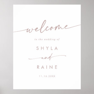 Boho Chic Blush Pink DIY Wedding Welcome Sign