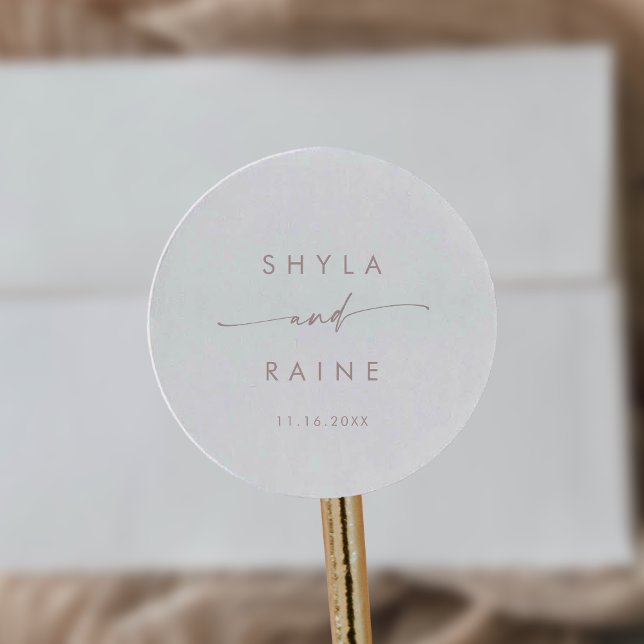 Boho Chic Blush Pink Names Envelope Seals (Creator Uploaded)