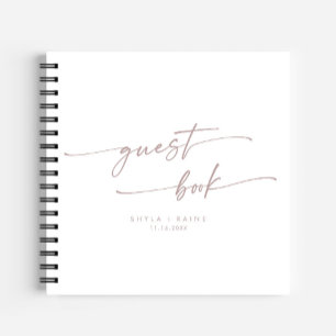 Boho Chic Blush Pink Wedding Guest Book