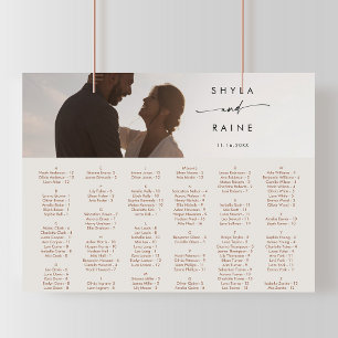 Boho Chic Bohemian Cream Picture Seating Chart