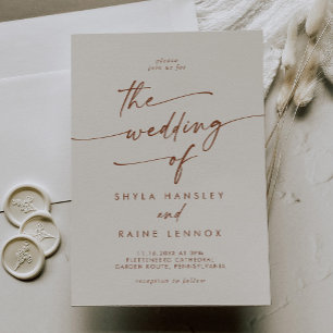 Boho Chic Bohemian Cream The Wedding Of Invitation