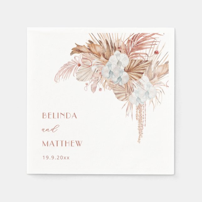 Boho Chic Botanical | Wedding Napkin (Front)
