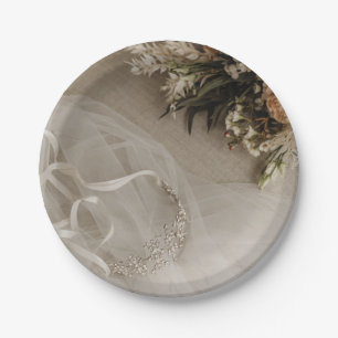 Boho Chic Bridal Hair Accessory Wedding Paper Plat Plate