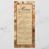 Boho Chic Burnt Sienna Watercolor Floral Wedding