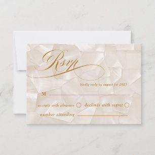 Boho Chic Calligraphy Wedding RSVP Card