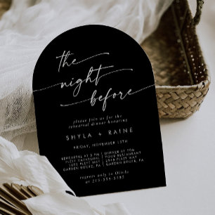 Boho Chic COLOR EDITABLE Arch Rehearsal Dinner Invitation