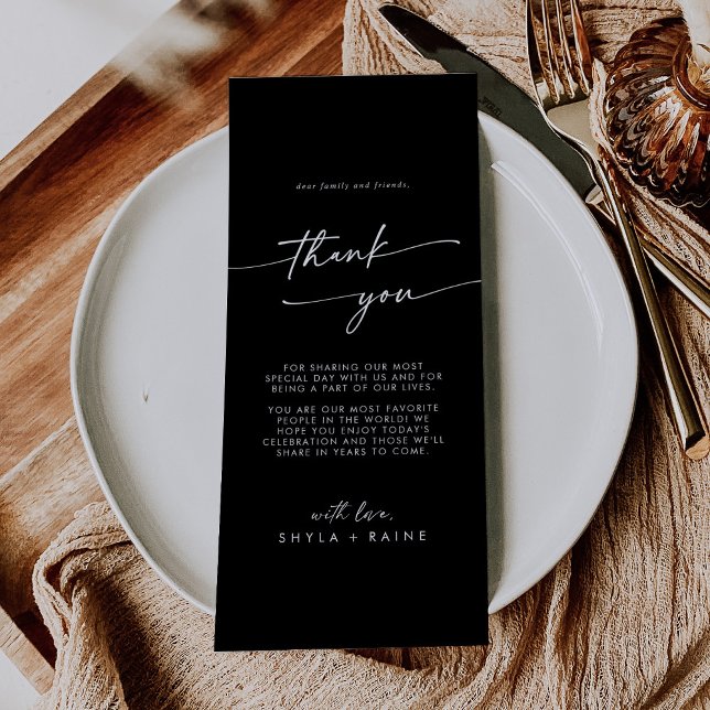 Boho Chic COLOR EDITABLE Thank You Place Card (Creator Uploaded)