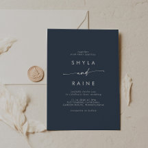 Boho Chic Dark Navy Blue Casual Wedding