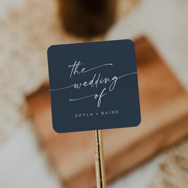 Boho Chic Dark Navy Blue Wedding Envelope Seals (Creator Uploaded)