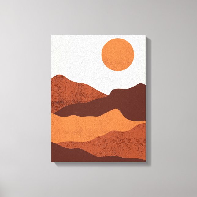 Boho Chic Desert Mountains Landscape  Canvas Print (Front)