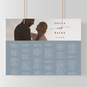 Boho Chic Dusty Blue Picture Seating Chart