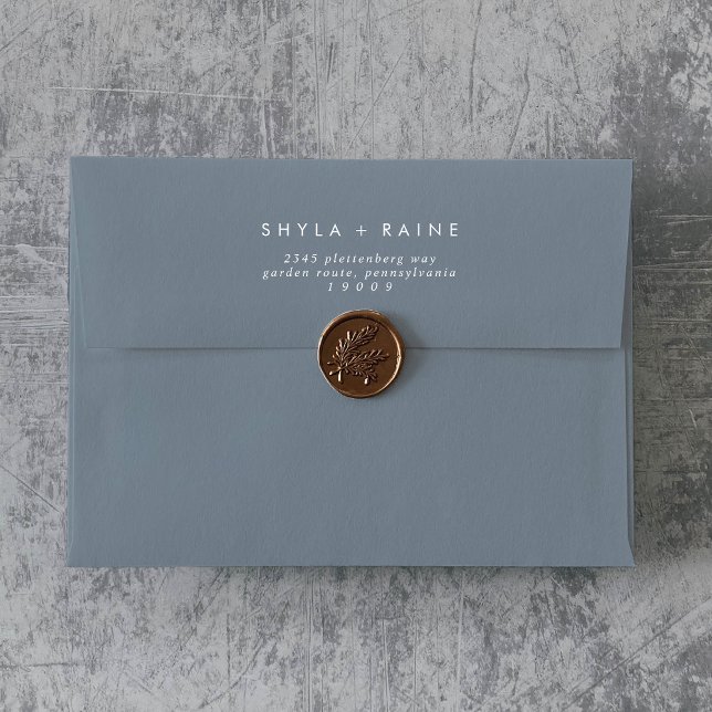 Boho Chic Dusty Blue Wedding Envelopes (Boho Chic Dusty Blue Wedding Envelopes)