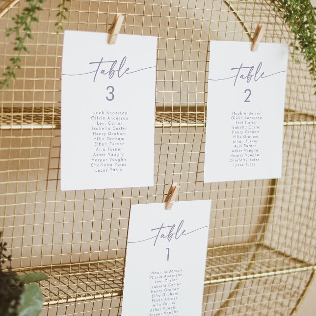 Boho Chic Dusty Purple Hanging Seating Chart Invitation (Creator Uploaded)
