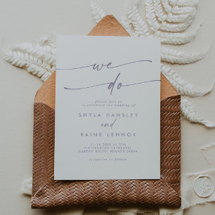 Boho Chic Dusty Purple We Do Wedding Invitation