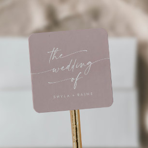 Boho Chic Dusty Rose Pink Wedding Envelope Seals