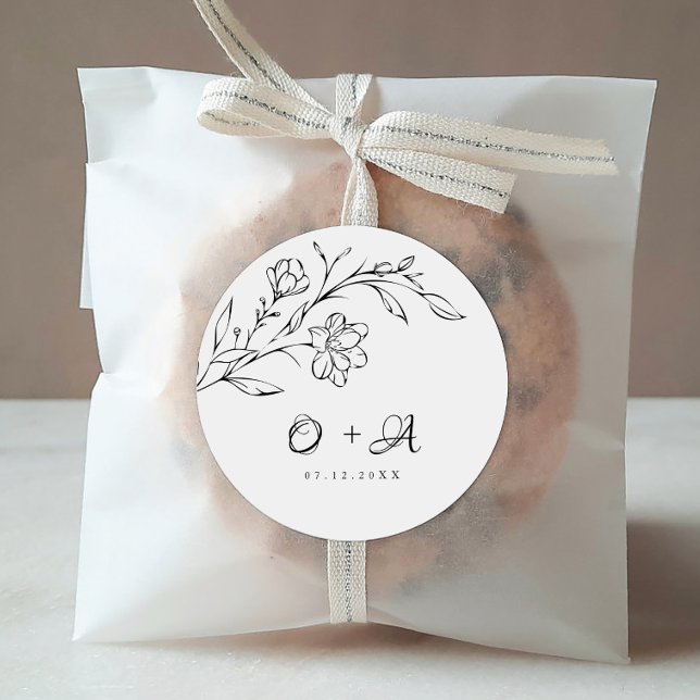 Boho Chic Elegant Wedding Monogram Envelope Seals (Creator Uploaded)