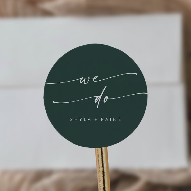 Boho Chic Emerald Green We Do Envelope Seals (Creator Uploaded)