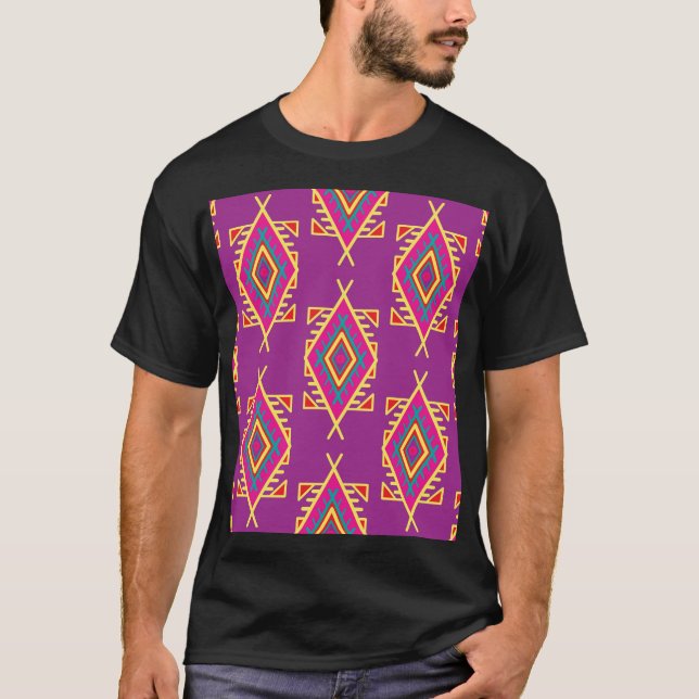 Boho Chic: Ethnic Seamless Ornament T-Shirt (Front)