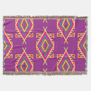 Boho Chic: Ethnic Seamless Ornament Throw Blanket