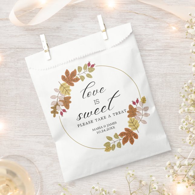 Boho Chic Fall Wedding Favour Bags (Clipped)