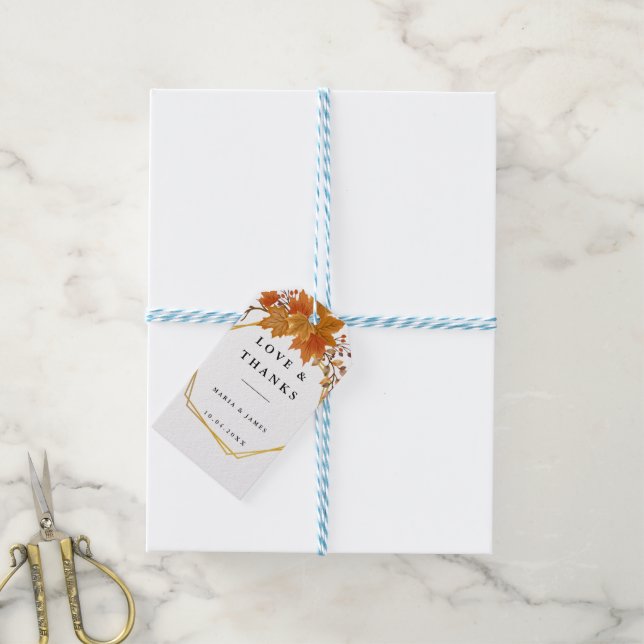 Boho Chic Fall Wedding Gift Tags (With Twine)