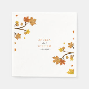 Boho Chic Fall Wedding Napkin