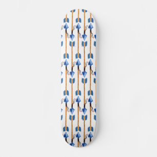 boho chic feather arrow native pattern skateboard