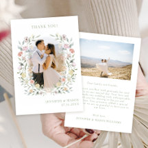Boho Chic Floral Greenery Wedding Photo