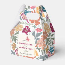 Boho Chic Floral Mid Century Retro Wedding