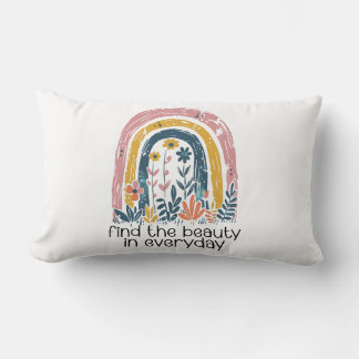 Boho Chic Floral Rainbow, Find The Beauty in Every Lumbar Cushion